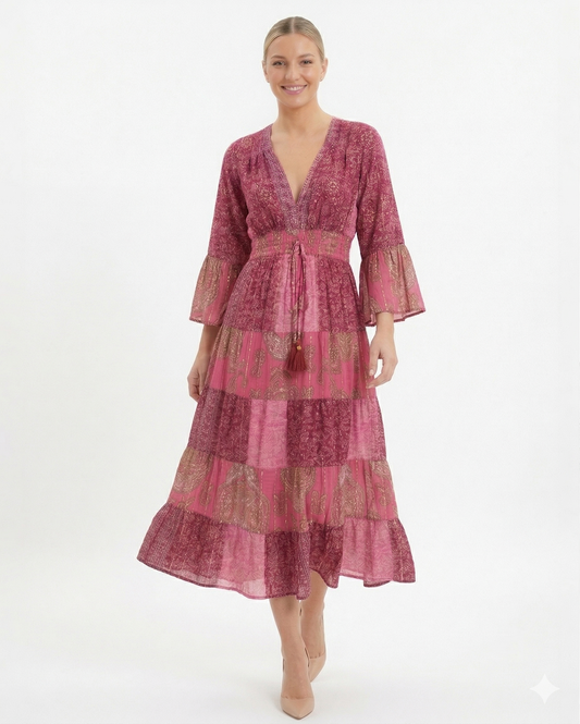 VESTIDO LARGO "LUZ TROPICAL"