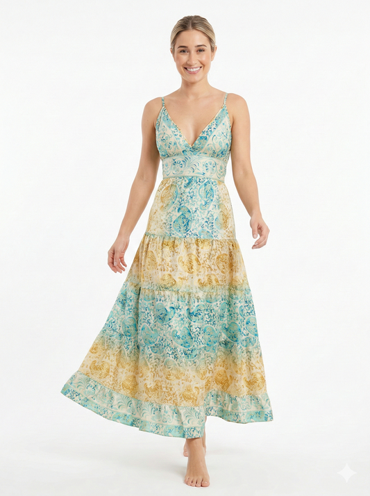 VESTIDO BOHEMIO "EFECTO ROMANTICO"