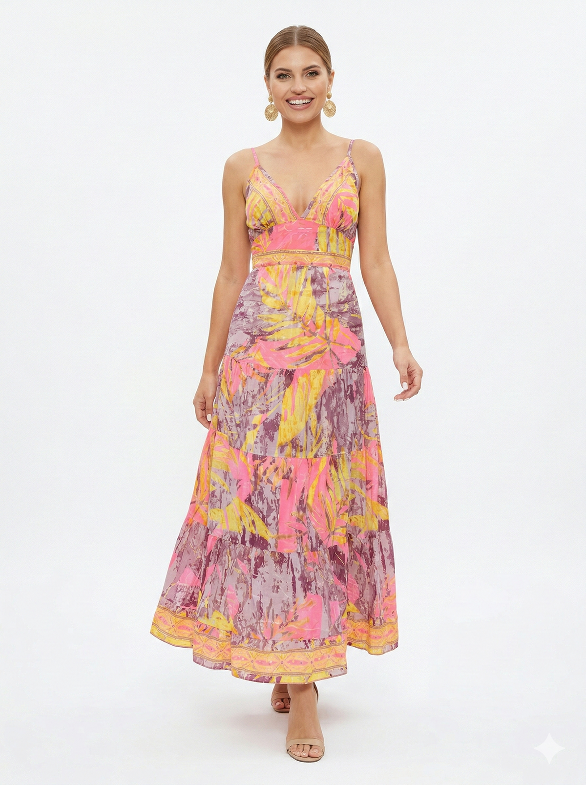 VESTIDO LARGO BOHEMIO "VERANO DE CORAL"