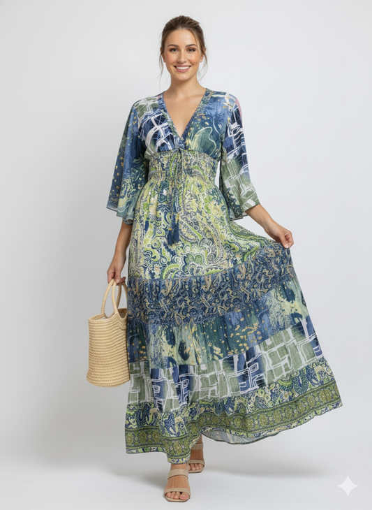 VESTIDO LARGO BOHO "VIENTO CALIDO"