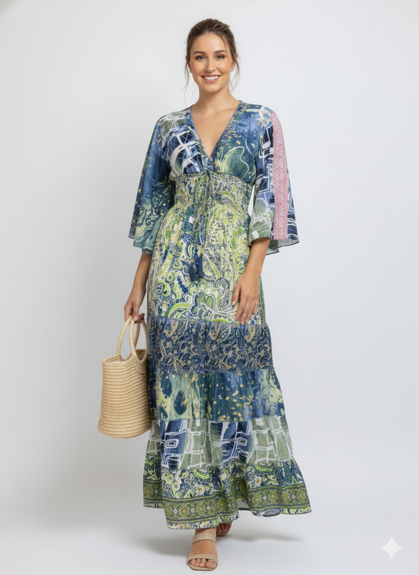VESTIDO LARGO BOHO "VIENTO CALIDO"