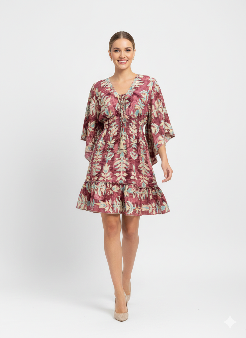 VESTIDO BOHEMIO "CRISTAL DEL MAR"