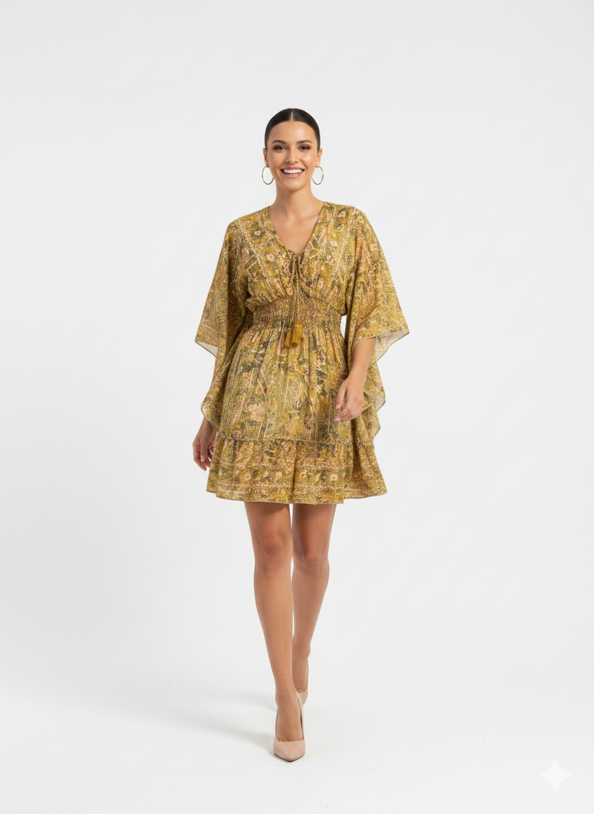 VESTIDO BOHEMIO "BRISA DE AZUCAR"