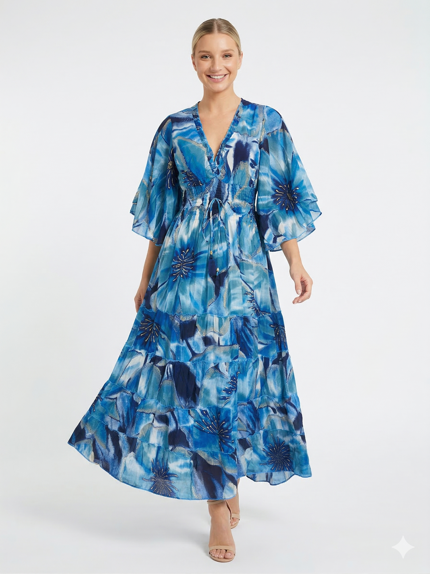 VESTIDO LARGO BOHEMIO "VERANO DE CORAL"