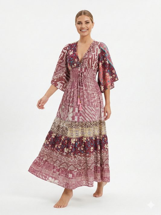 VESTIDO BOHEMIO "FRESCURA MEDITERRANEA"