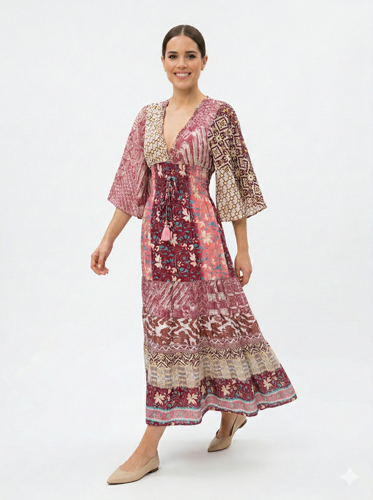 VESTIDO LARGO BOHEMIO "ORILLA SERENA"