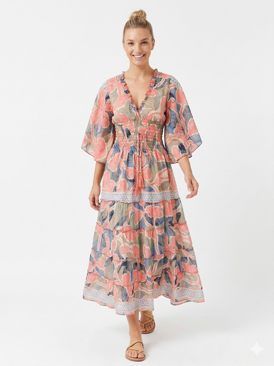 VESTIDO BOHEMIO "EFECTO ROMANTICO"