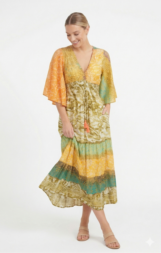 VESTIDO BOHEMIO "LUZ DE PALMA"