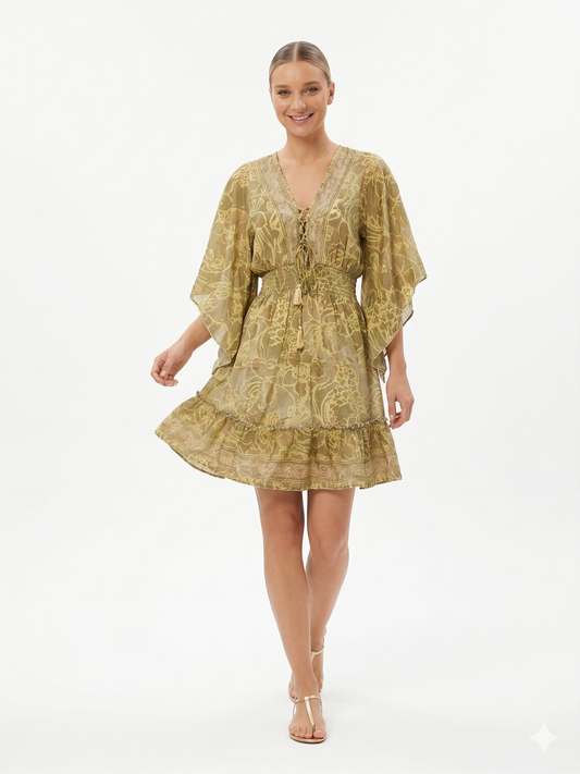 VESTIDO BOHEMIO "PERLA TROPICAL"