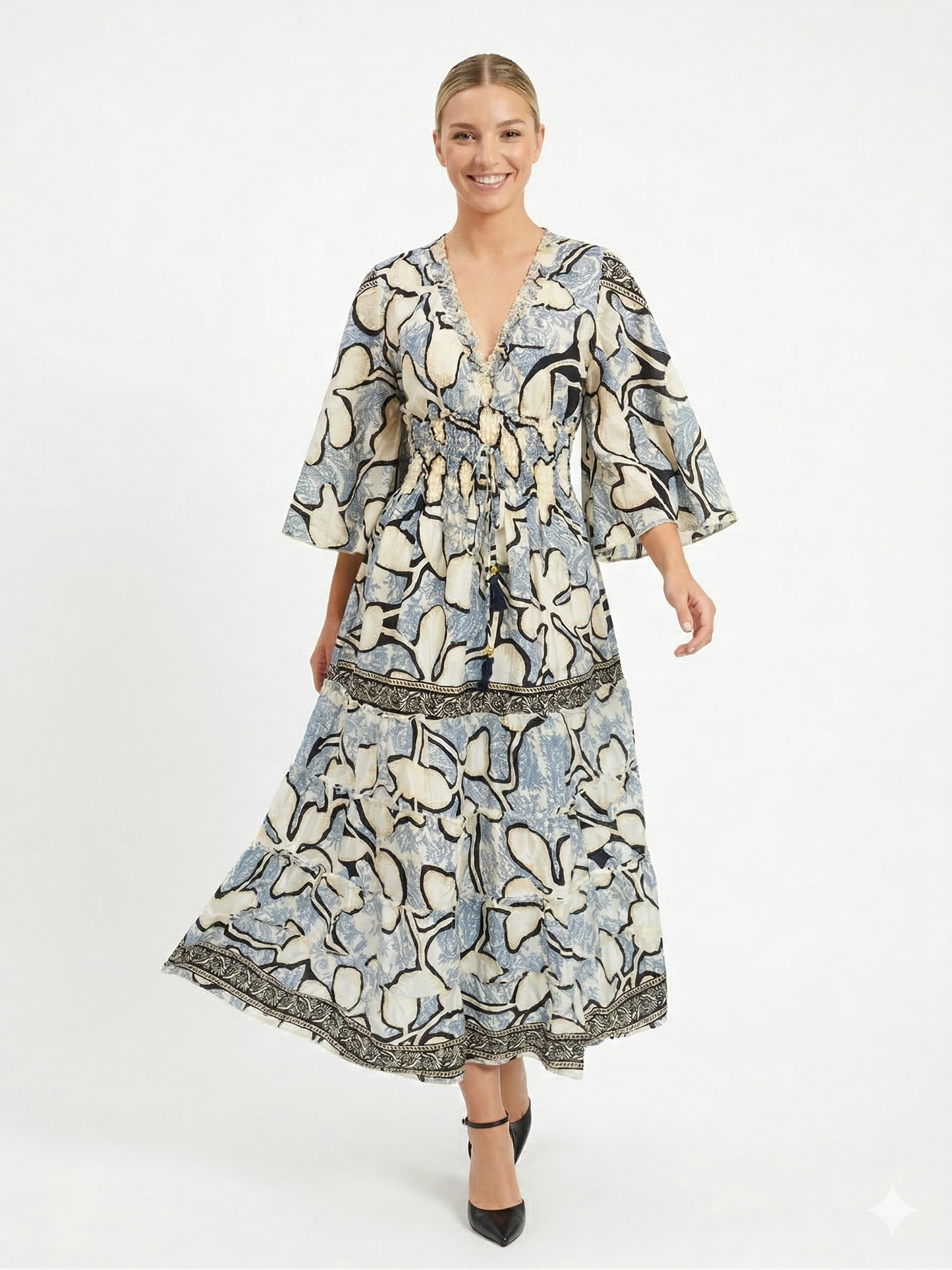 VESTIDO BOHEMIO "CIELO TROPICAL"