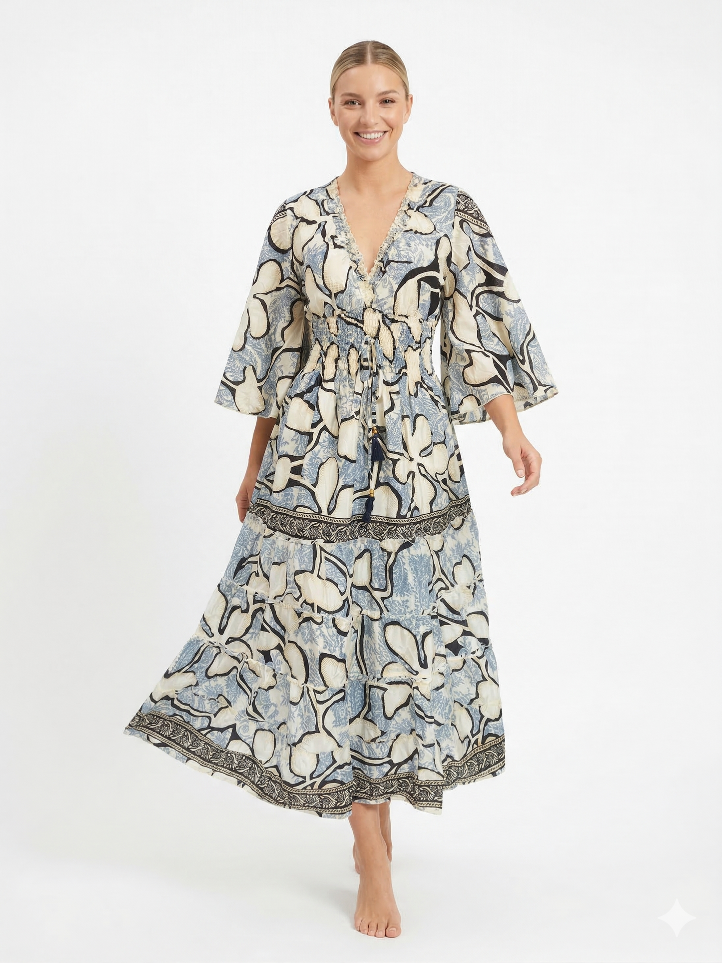 VESTIDO BOHEMIO "CIELO TROPICAL"