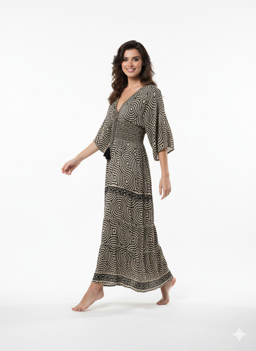 VESTIDO LARGO "VERANO SERENO"