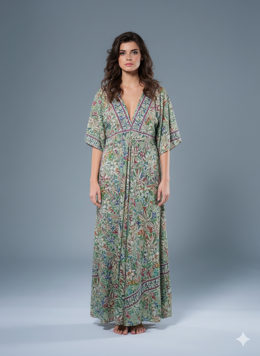 VESTIDO BOHO CHIC "AVENTURA TROPICAL"